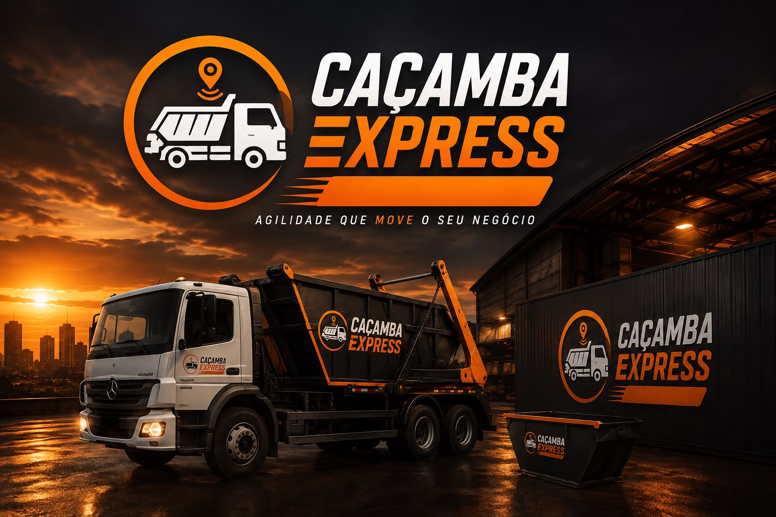 Caminhão e caçambas Caçamba Express